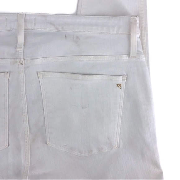 Madewell White 10” High Rise Skinny Jeans, Size 35 - Picture 4 of 9